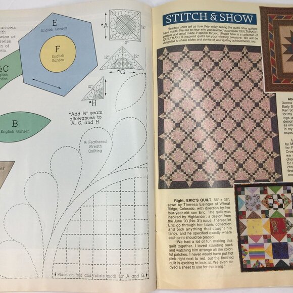 Vintage Quiltmaker Magazine No 36 March/April 1994 Quilt Patterns Designs Ideas - Picture 5 of 10